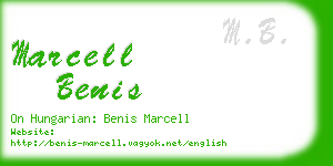 marcell benis business card